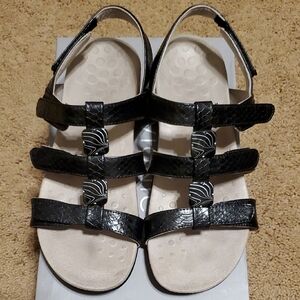 Women's Black Strappy Sandals
